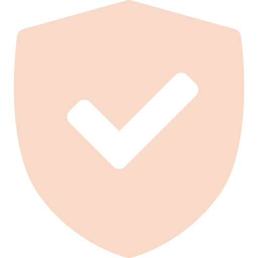 Shield icon with a check mark symbol in the center.